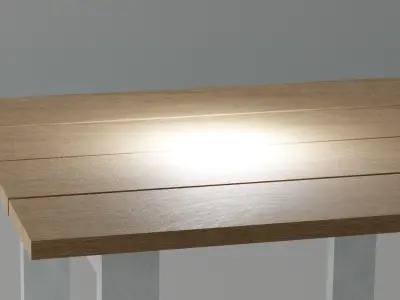 Wood and iron table for exterior Free low-poly 3D model