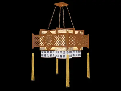 Chinese lanterns Low-poly 3D model