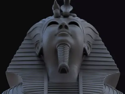 Tutankhamun Mask v4  gold 3D print model