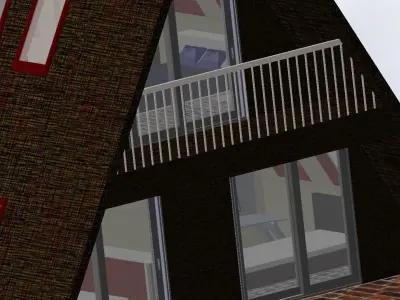 DUPLEX VILLA MANUFACTURED FROM PROFILE STEEL 155 SQUARE METERS 3D model