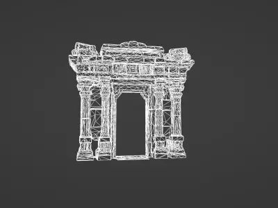 Ancient Temple Gate 3D Model   3D model