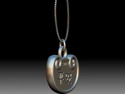 Pingan Pendant 3D print model