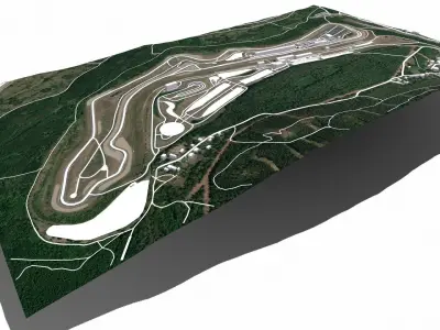 Autodrom Most Czech Republic 3D model