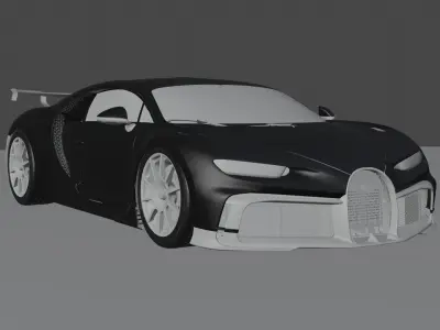Andrew Tate Bugatti Chiron Pur Sport Rigged 3D model