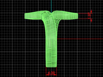 Snake Plain Solid Gold Ring 3D print model