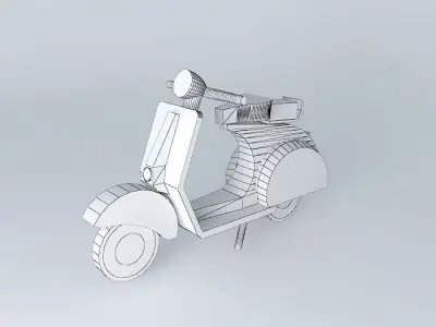 Moto Vespa Thumbnail Decoration Free 3D model