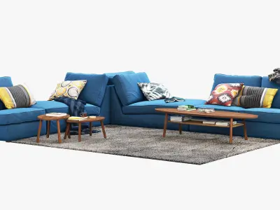 KIVIK 6-seat corner sofa Ikea 3D model