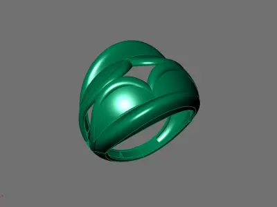 Women Ring Plain Ring Ready STL 3DM Models Womens Rings 3D print model 69