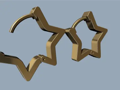 Star Earring - Arete estrella  3D print model