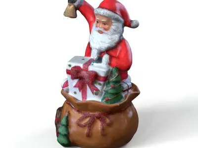Santa Christmas Decoration Photoscan  Low-poly 3D model