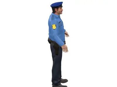 Police Man - Cop Rig  3D model