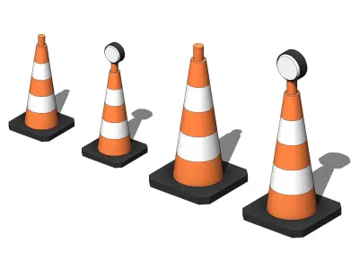 Traffic Cone - Revit Family 3D model