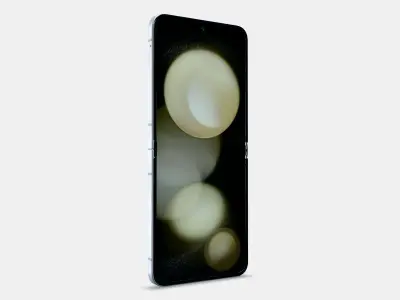 Samsung Galaxy ZFlip Cream Low-poly 3D model