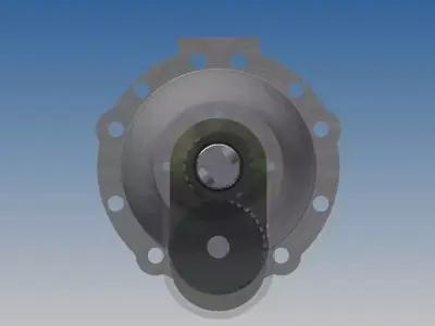 Transmission with Torque Convertor 3D print model