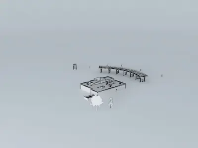 Gas Station Free 3D model