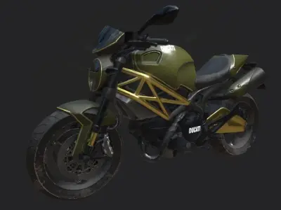 Ducati Monster Motorcycle PBR Gameready Realistic Low-poly 3D model