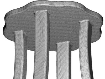 Marble Flower Table 3D model