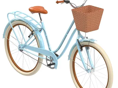 Womens Cruiser Blue Bike 3D model