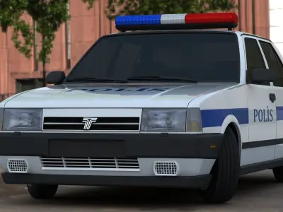 Tofas Dogan SLX Police Low-poly 3D model