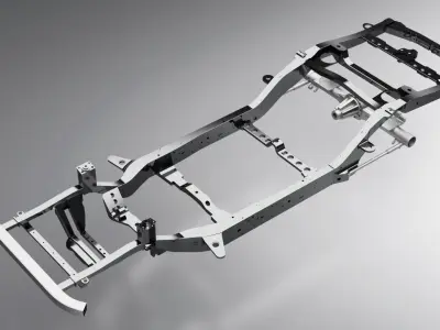 Toyota Land Cruiser Prado Chassis Frame 3D model