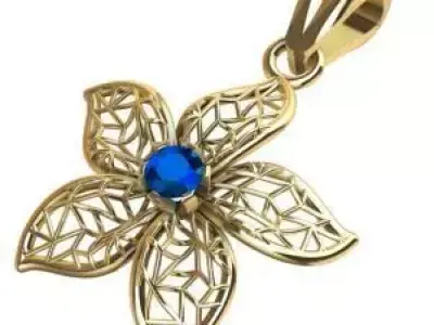 Direct Casting Flower Pendant Texture 3D print model  3D print model purchase