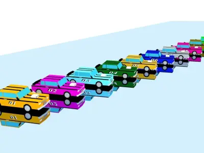 10 Racing Cars 3D print model