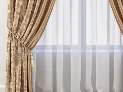 Set 58 Curtains 3D model