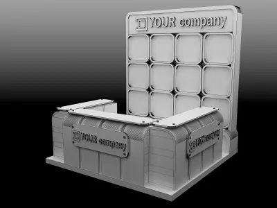  Booth Exhibition Stand a599b  3D model