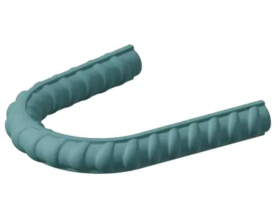 Plastic Bend TMT Bar Toy 3D model