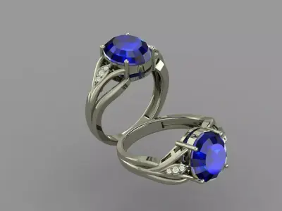 Verdant Grace Ring 3D print model