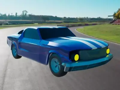 mustang car Low-poly 3D model