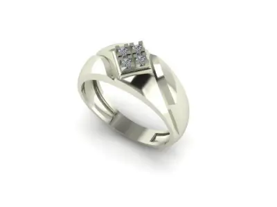men wedding ring for daimonds 3D print model purchase