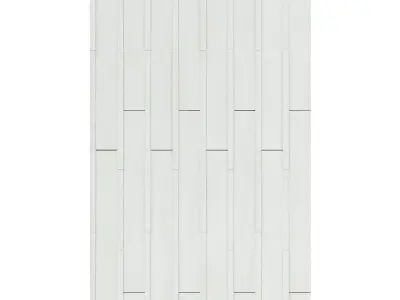 White Wooden Planks 3D model