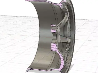 Hypercar Forged wheel Design 3D model