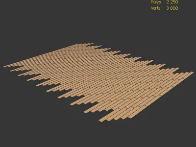  Wood Floor Oak Natural Firestop 3D model