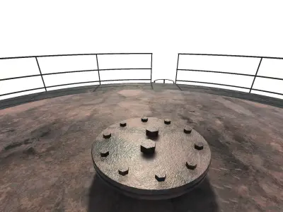 Vertical rust tank 3D model