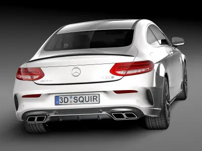Mercedes-Benz C63 AMG Coupe 2017 3D model
