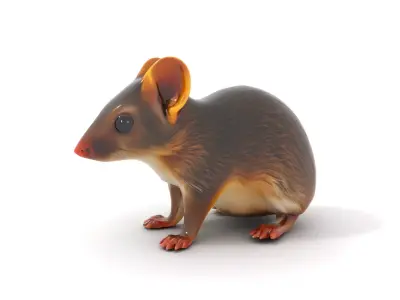 Desert Jerboa model pack Low-poly 3D model