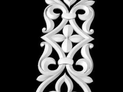 Central decor ornament for furniture 3D model 44