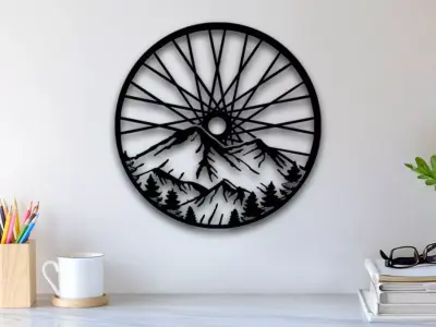 Mountain Wall Art 3D print model buy