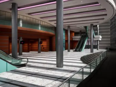 Korea Coex Exhibition Lobby 3D model