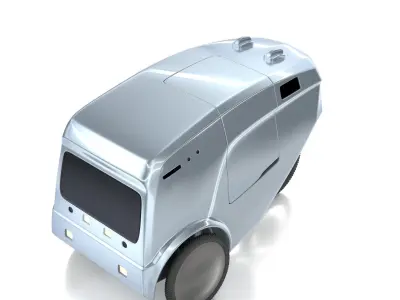 Autonomous delivery robot concept 3D model