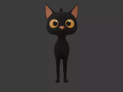 Cat cartoon 03 3D model