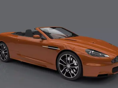 Aston Martin  3ds Max 3D Model with Renders 3D model