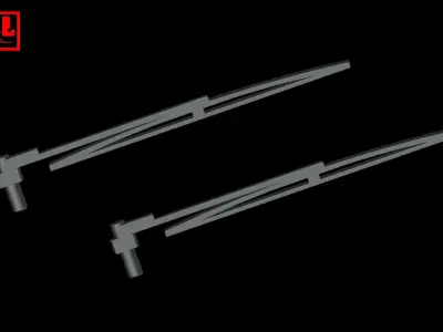 Windshield wipers 002 3D print model