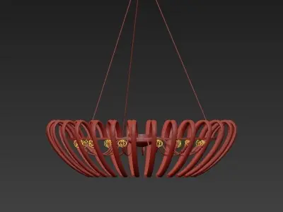 Ariadna chandelier - modern glass pendant light 3D model