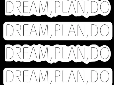 Dream Plan Do Neon Signs 3D model purchase