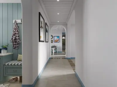 Parisian interior scene 3D model