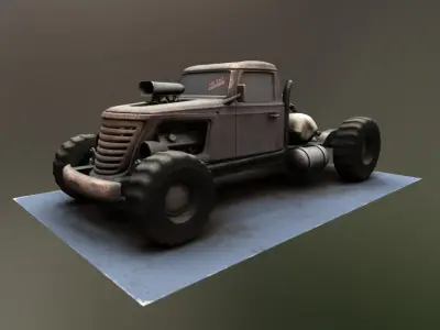 Tow Truck Big Brat Low-poly 3D model