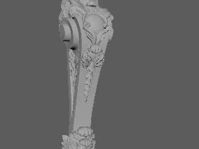 Carved column capital 3D model get
